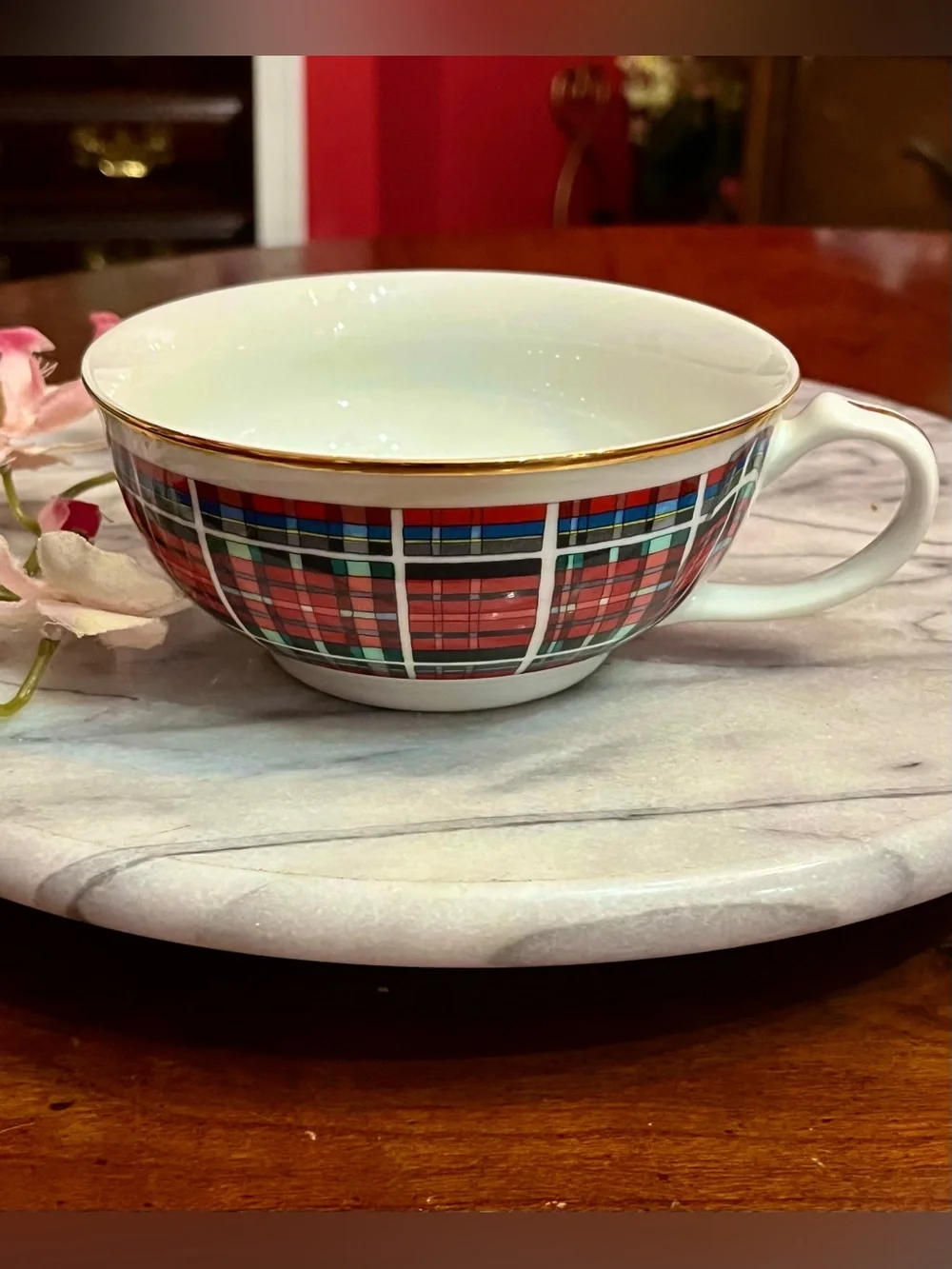 Williams Sonoma Stuart Dress Tartan Plaid Stackable Replacement Teacup Only WSO1